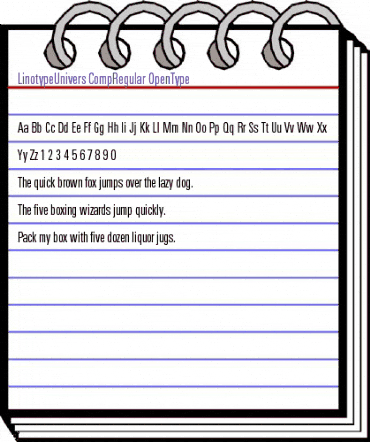 LinotypeUnivers CompRegular animated font preview