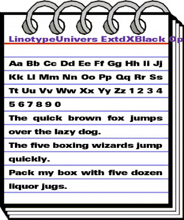 LinotypeUnivers ExtdXBlack animated font preview LinotypeUnivers ExtdXBlack animated font preview