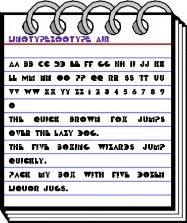 LTZootype Air Regular animated font preview