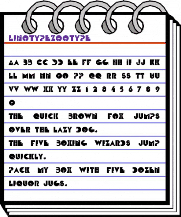 LTZootype Regular animated font preview