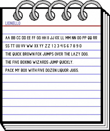 LIONELLO Regular animated font preview