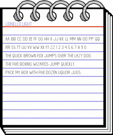 LIONELLO Light animated font preview