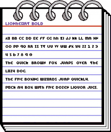 Lionheart Bold Bold animated font preview