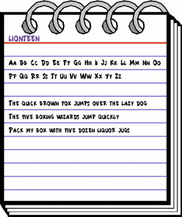 LIONTEEN Regular animated font preview