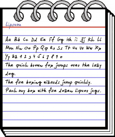 Lipsum Regular animated font preview