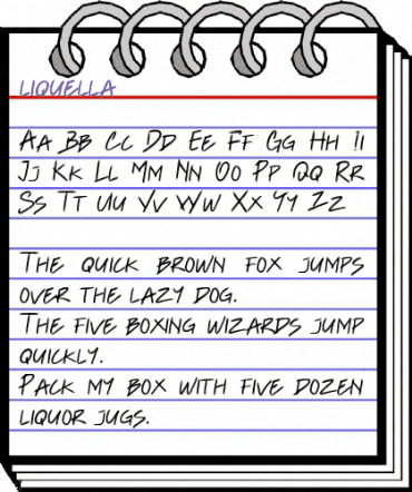 liquella Regular animated font preview