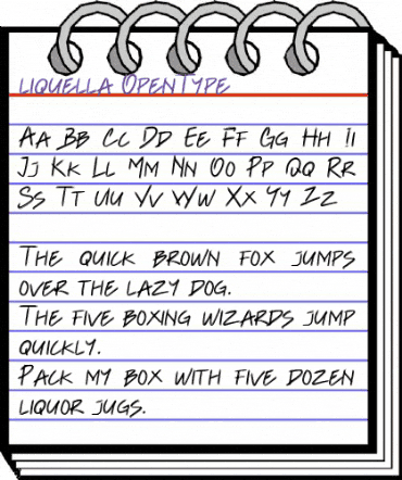 liquella Regular animated font preview