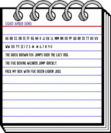 Liquid Amber DEMO Regular animated font preview