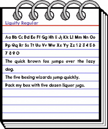 Liquify Regular animated font preview