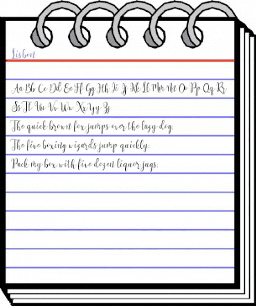 Lisbon Regular animated font preview