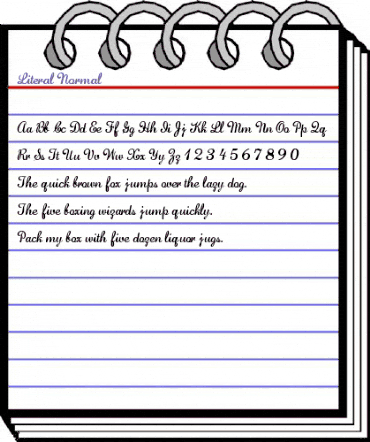 Literal Normal animated font preview