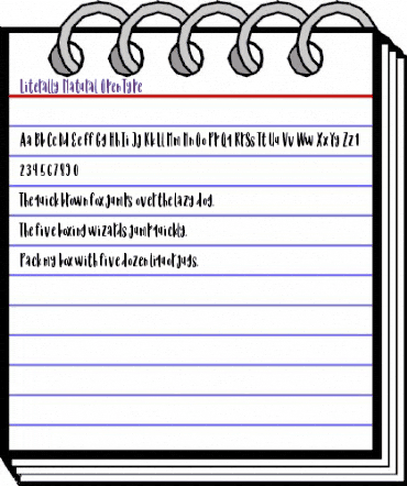 Literally Natural Regular animated font preview