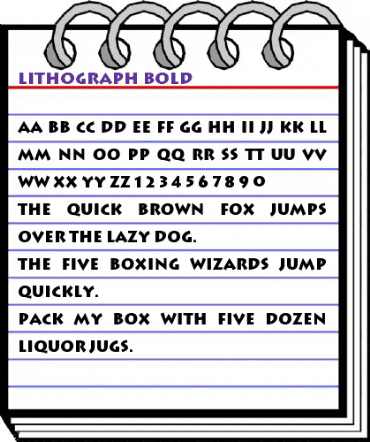 Lithograph Bold animated font preview
