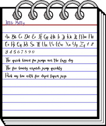 Little Betty Regular animated font preview