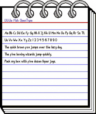 Little Fish Regular animated font preview