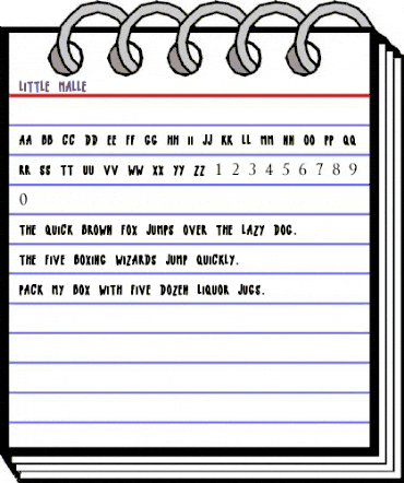 LITTLE MALLE Regular animated font preview