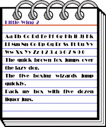 Little Wing 2 Regular animated font preview