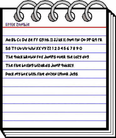 Little Zombie Regular animated font preview
