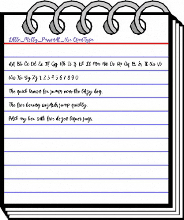 Little_Molly_Personal_Use Bold animated font preview
