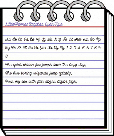 Little Thomas Regular animated font preview