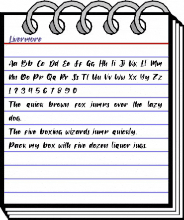 Livermore Regular animated font preview