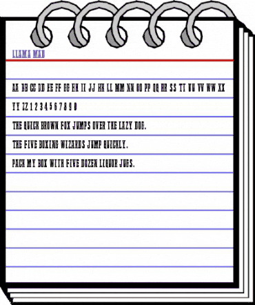 Llama Mad Regular animated font preview