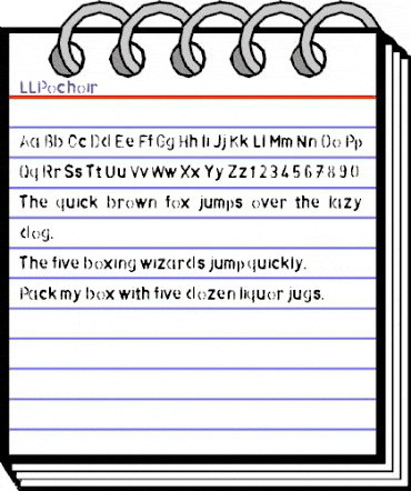 LLPochoir Regular animated font preview