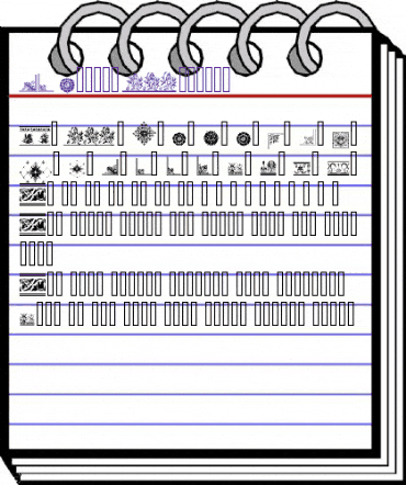 LM Floral Borders Regular animated font preview