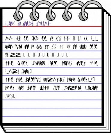 LMS Bloody Brujah Regular animated font preview