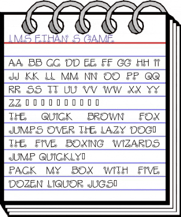 LMS Ethan's Game Regular animated font preview