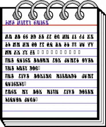 LMS Hippy Chick Regular animated font preview