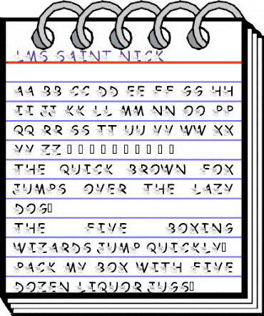 LMS Saint Nick Regular animated font preview