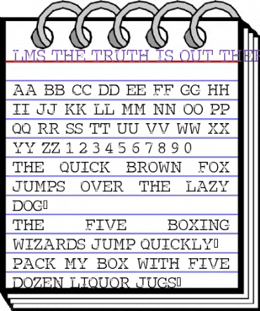 LMS The Truth Is Out There Regular animated font preview