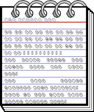 LMS Turkey Day Regular animated font preview