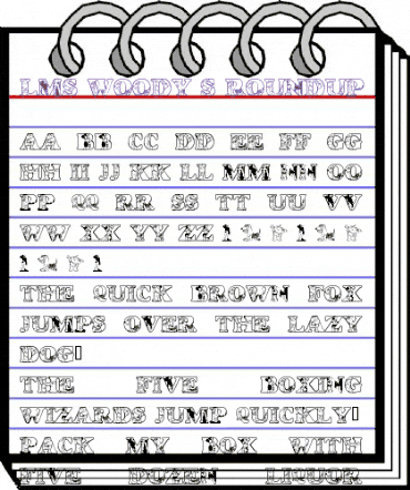 LMS Woody's Roundup Regular animated font preview