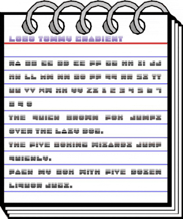 Lobo Tommy Gradient Regular animated font preview