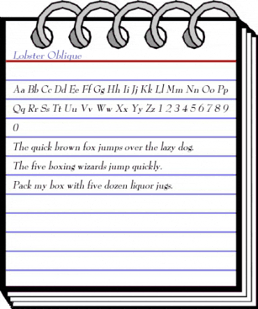 Lobster Oblique animated font preview Lobster Oblique animated font preview