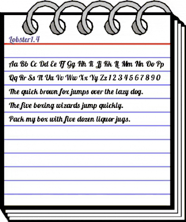 Lobster 1.4 Regular animated font preview