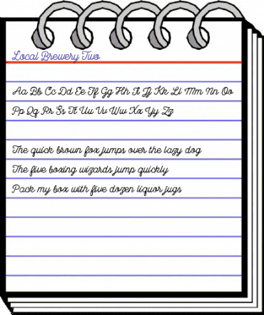 Local Brewery Two animated font preview