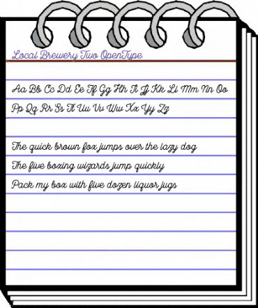 Local Brewery Two animated font preview