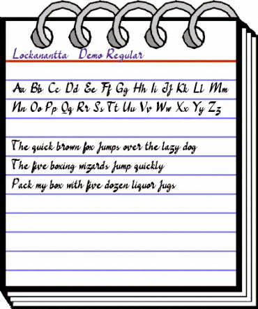 Lockanantta - Demo Regular animated font preview