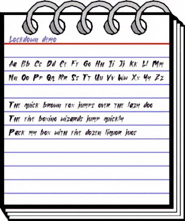 Lockdown demo Regular animated font preview