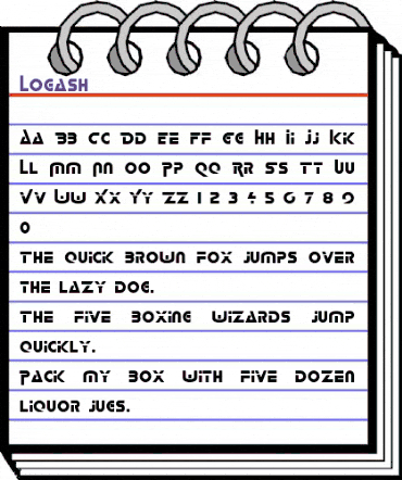 Logash Regular animated font preview