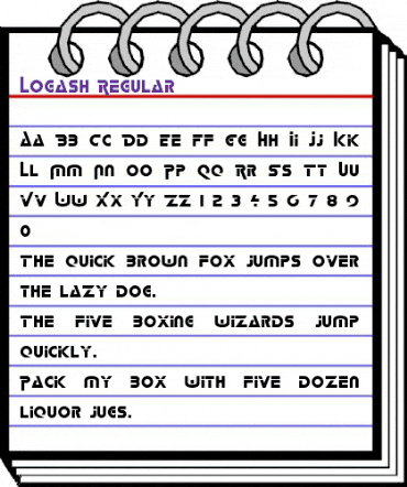 Logash Regular animated font preview