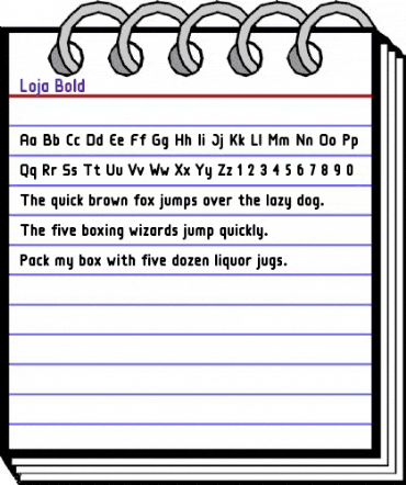 Loja Bold animated font preview