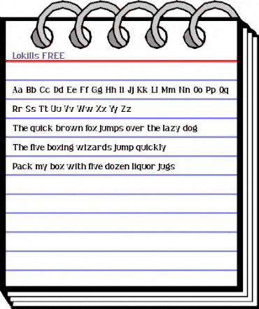 Lokills FREE Regular animated font preview