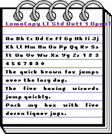 LomoCopy LT Std Butt Regular animated font preview