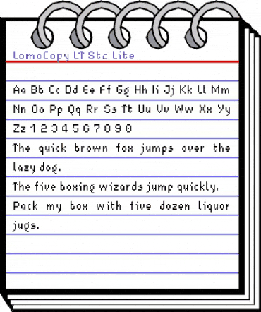 LomoCopy LT Std Lite Regular animated font preview