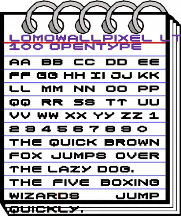 LomoWallPixel LT Std 100 Regular animated font preview