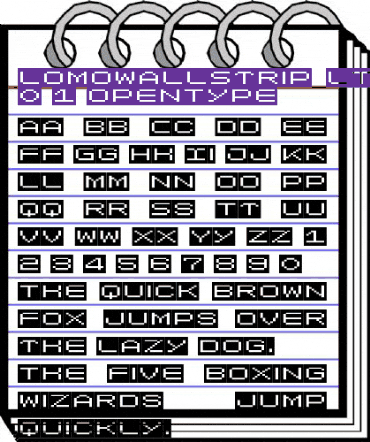 LomoWallStrip LT Std 0 Regular animated font preview
